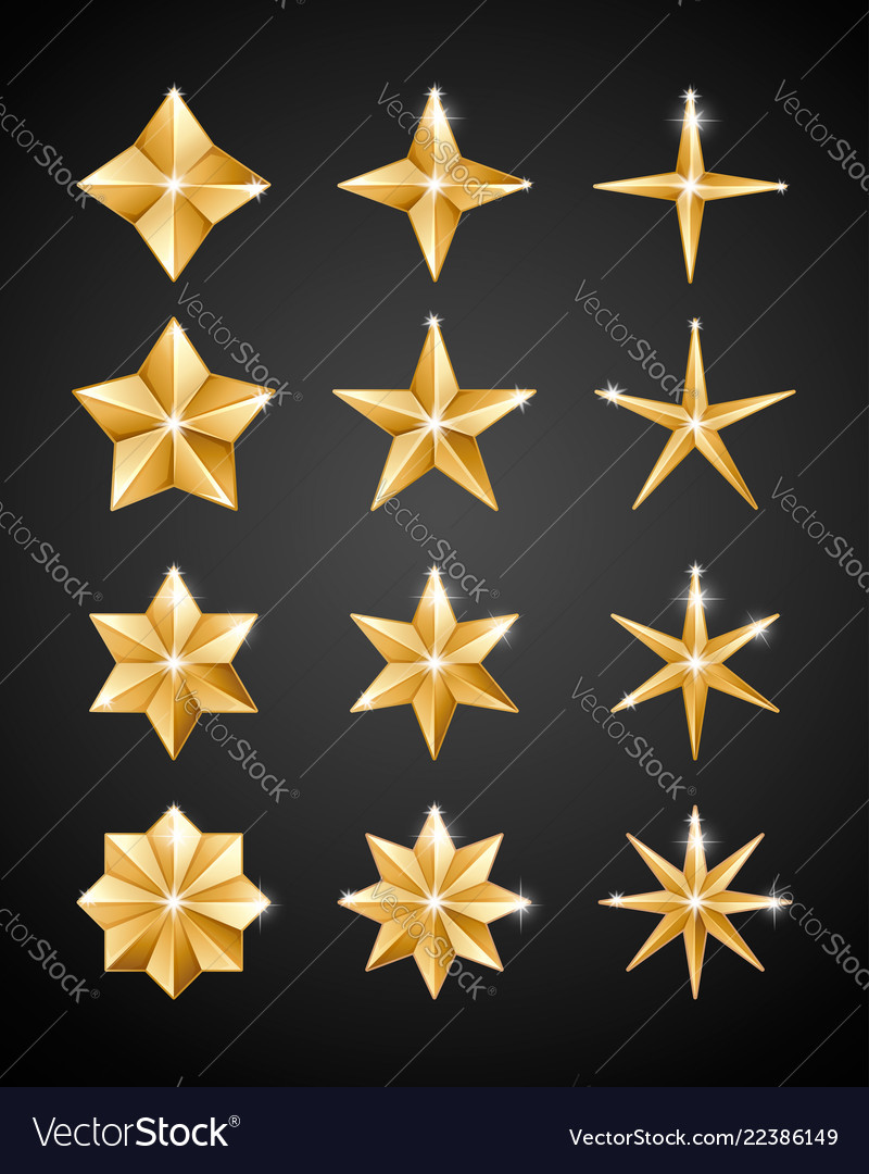 Christmas Decoration 2019 Stars Royalty Free Vector Image