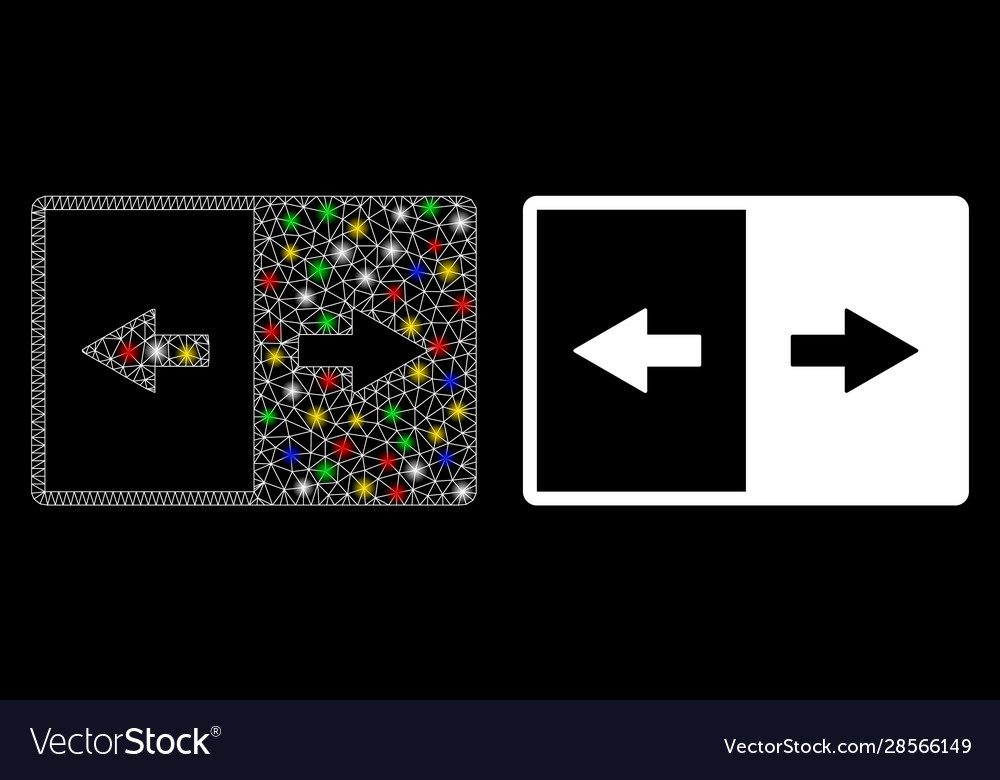 Flare mesh network invert icon with spots vector image Flare mesh network invert icon with spots