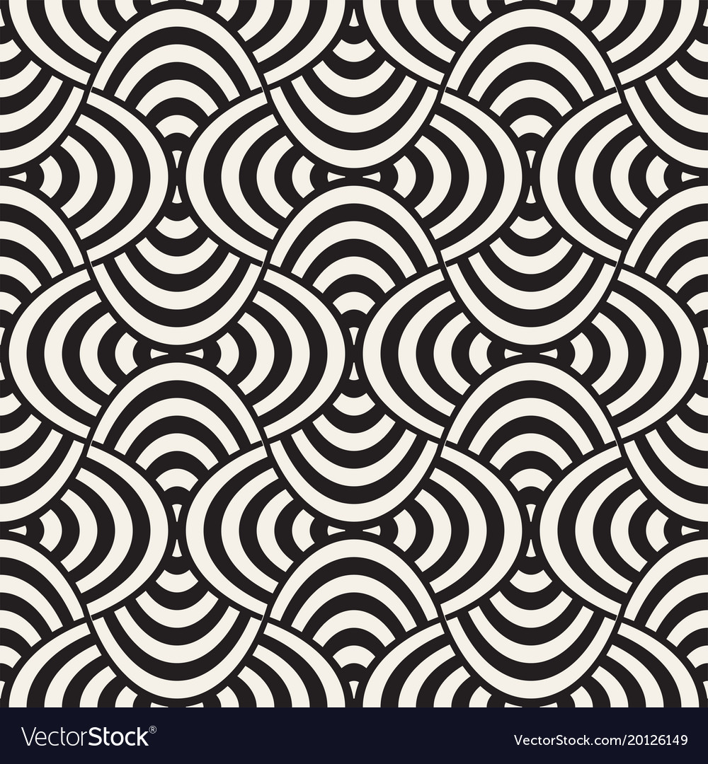 Geometric seamless pattern with curved