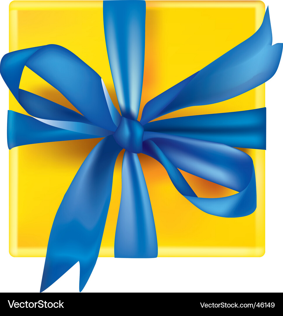 Gift box with bow Royalty Free Vector Image - VectorStock