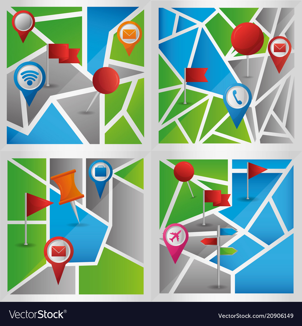 Gps navigation application vector image Gps navigation application