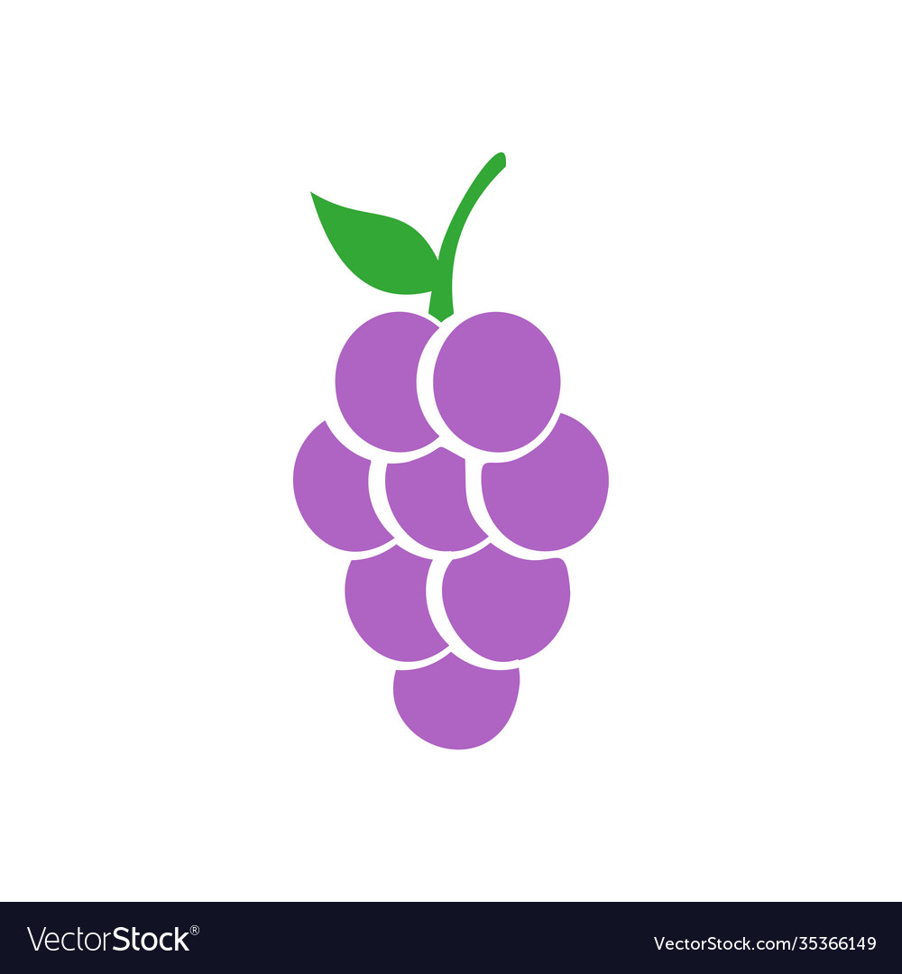 Grape icon design template isolated