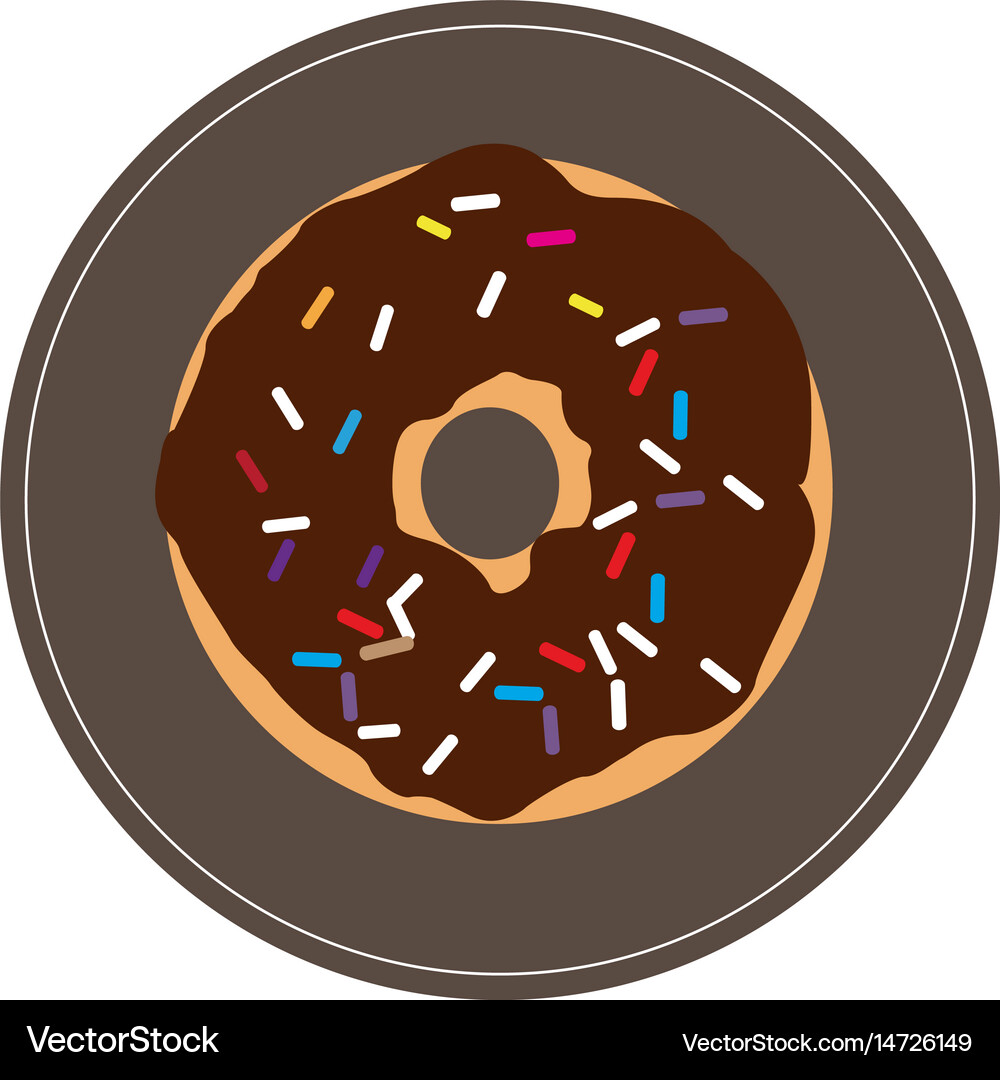 Isolated donut icon Royalty Free Vector Image - VectorStock