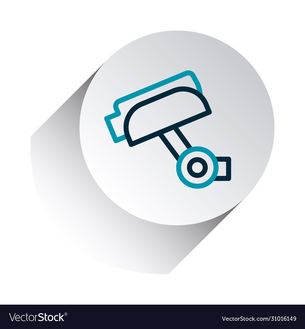 Security camera icon line gradient style