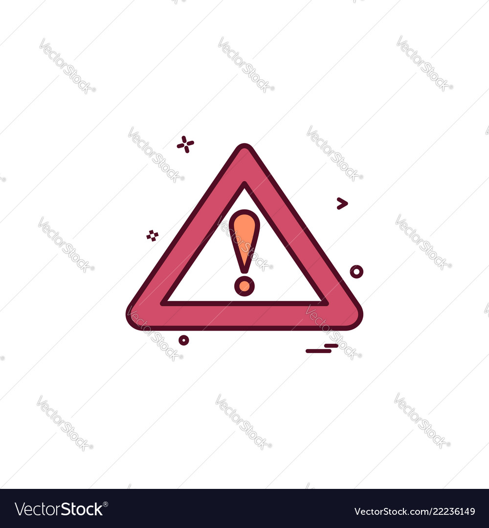 Symbol error warning alert icon design Vector Image Symbol error warning alert icon design