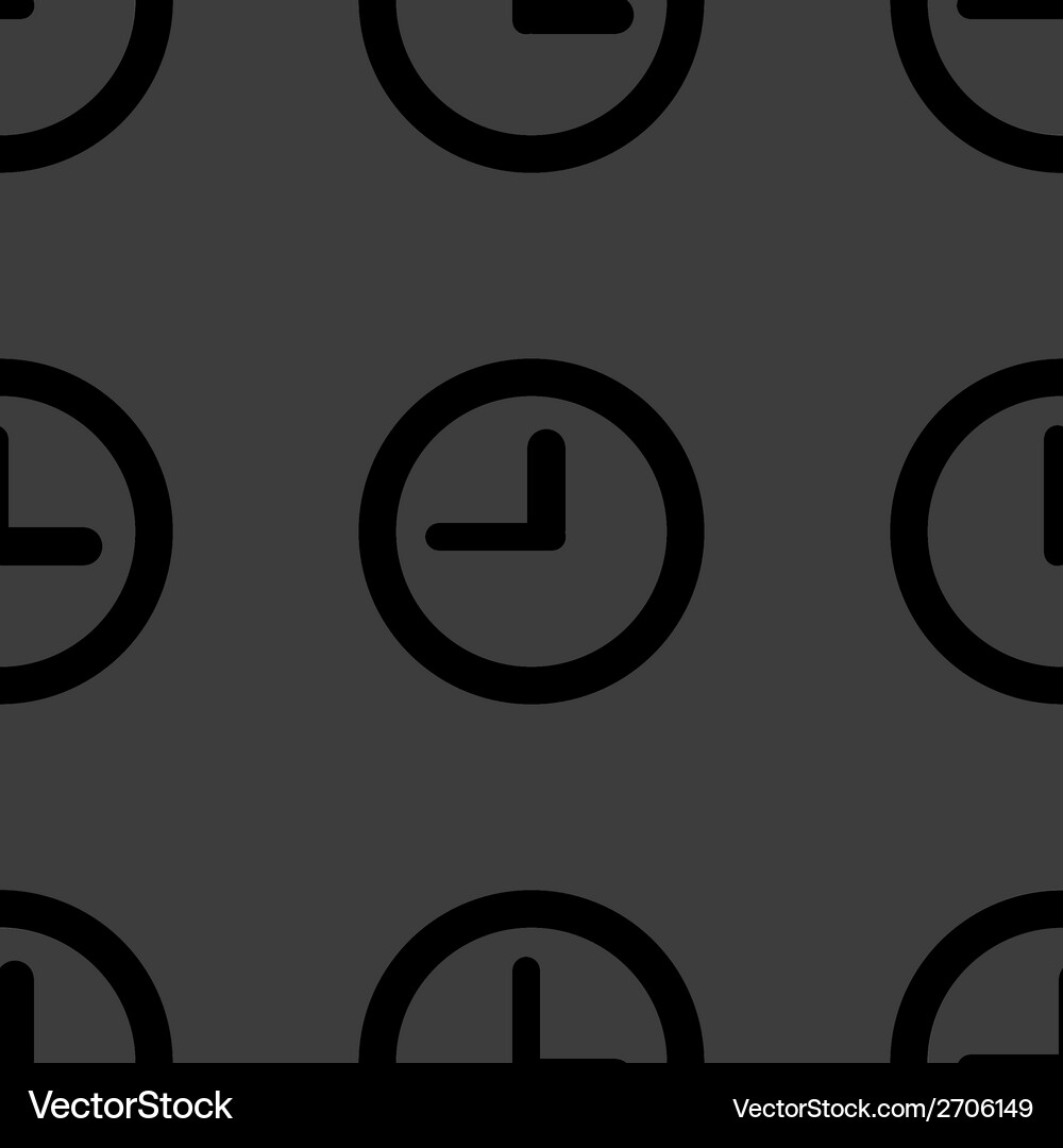 Watch web icon flat design seamless pattern Vector Image