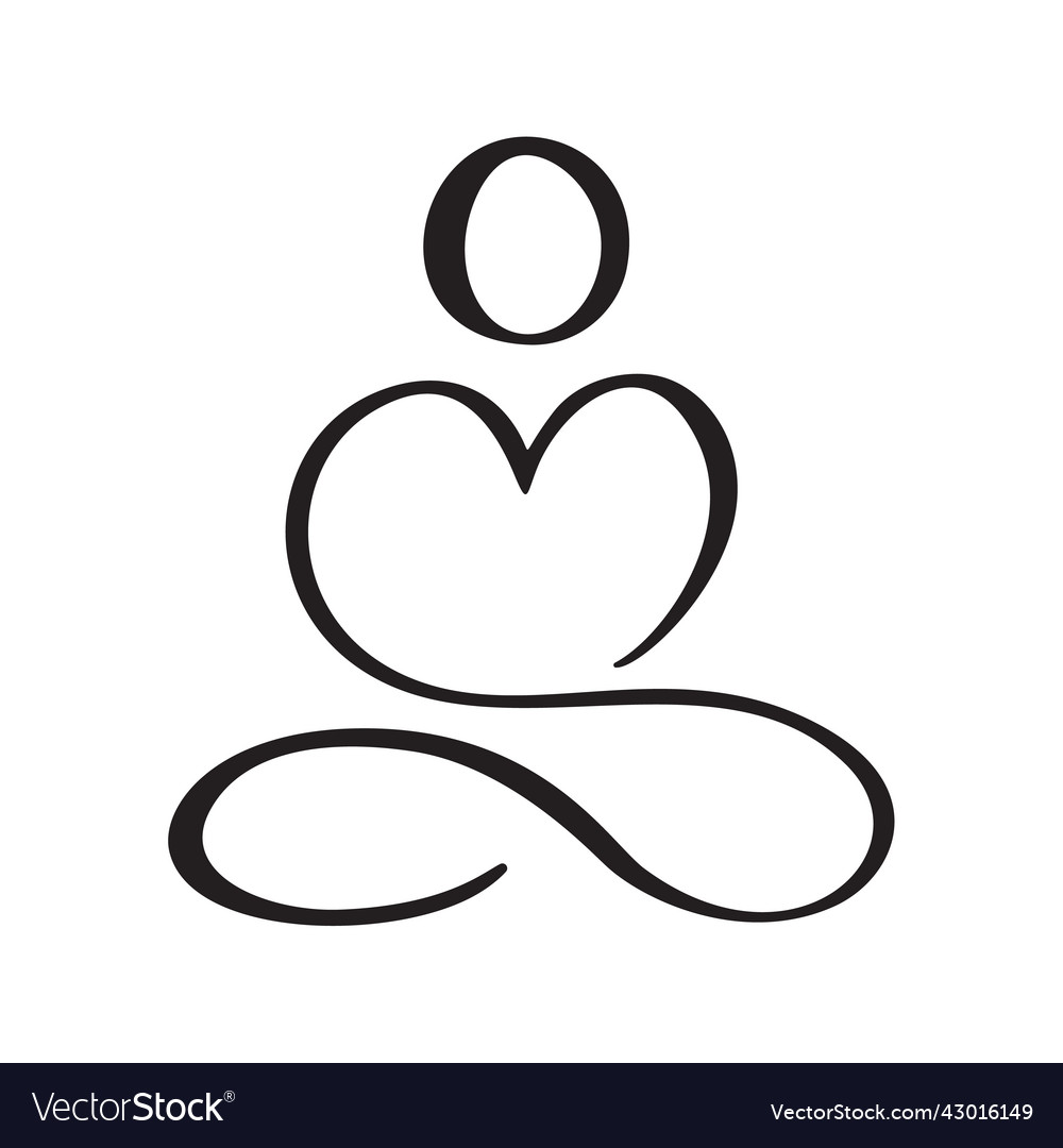 Yoga Lotus Pose Icon Logo Concept Royalty Free Vector Image