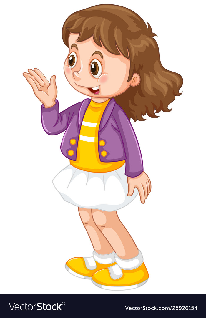 A cute girl character Royalty Free Vector Image