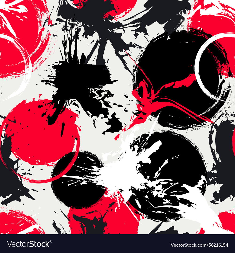 Abstract minimal hand painted seamless pattern
