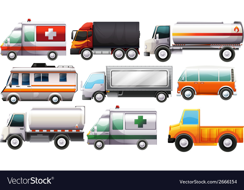 Big vehicles Royalty Free Vector Image - VectorStock