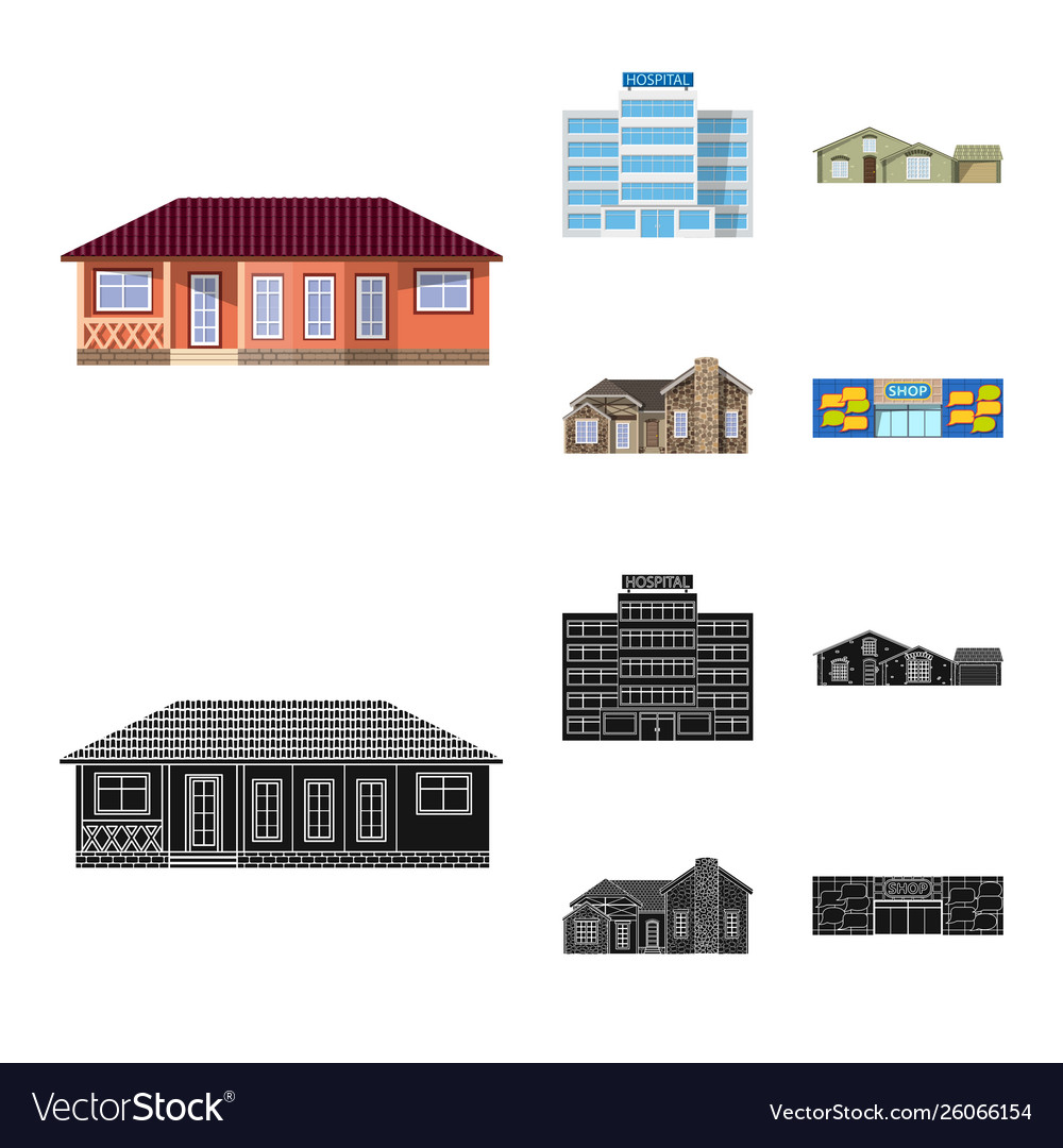 Building and front logo Vector Image Building and front logo