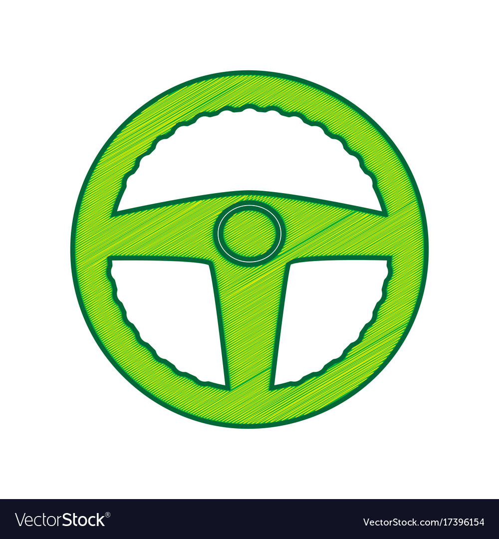 Car driver sign lemon scribble icon