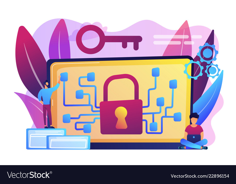 Cryptography and encryption concept vector image Cryptography and encryption concept