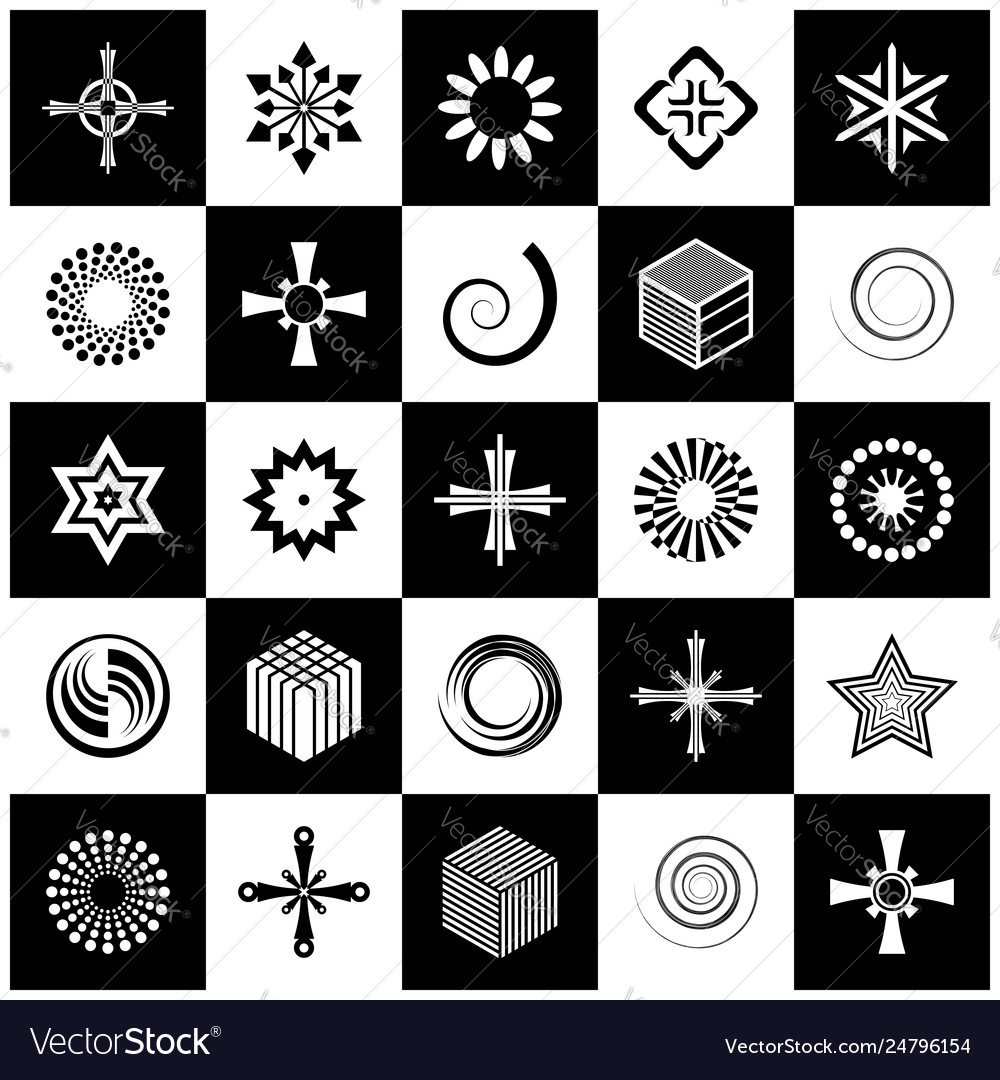 Design elements set vector image Design elements set