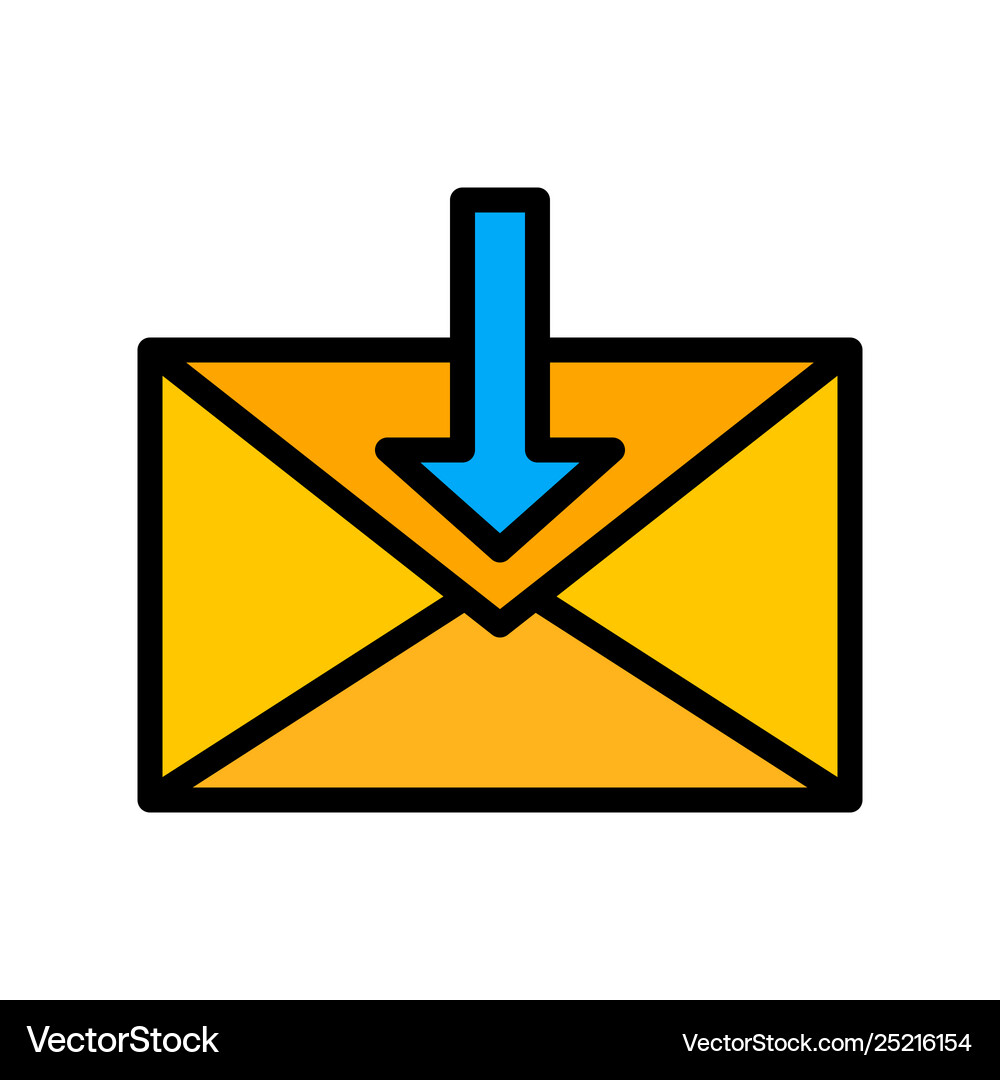 Email social media filled editable stroke icon Vector Image