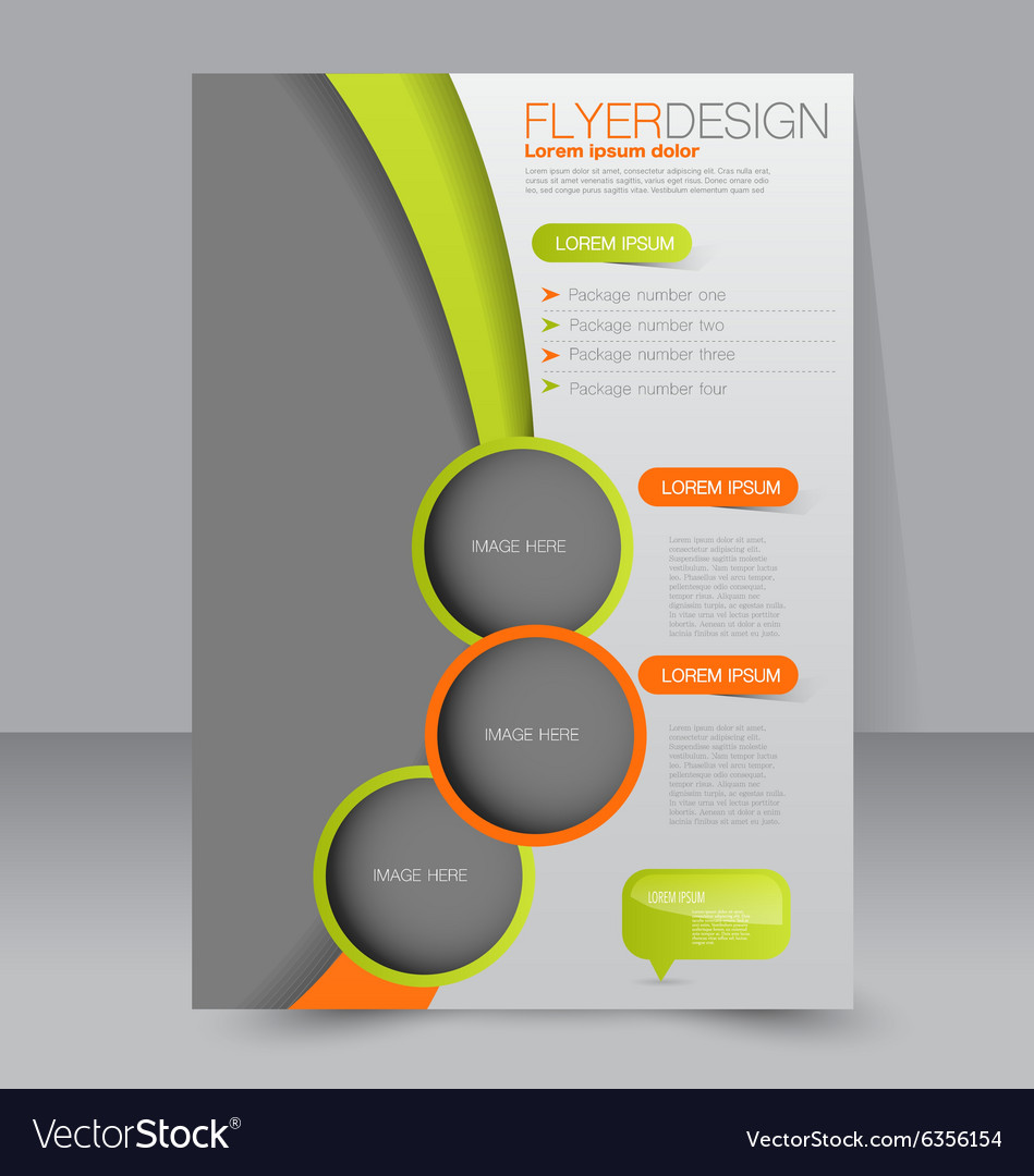 Flyer Template Business Brochure Editable A4 Vector Image