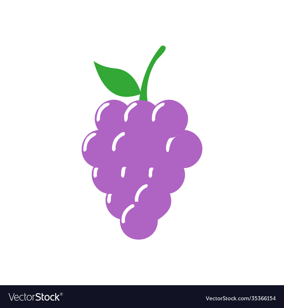Grape icon design template isolated Vector Image Grape icon design template isolated
