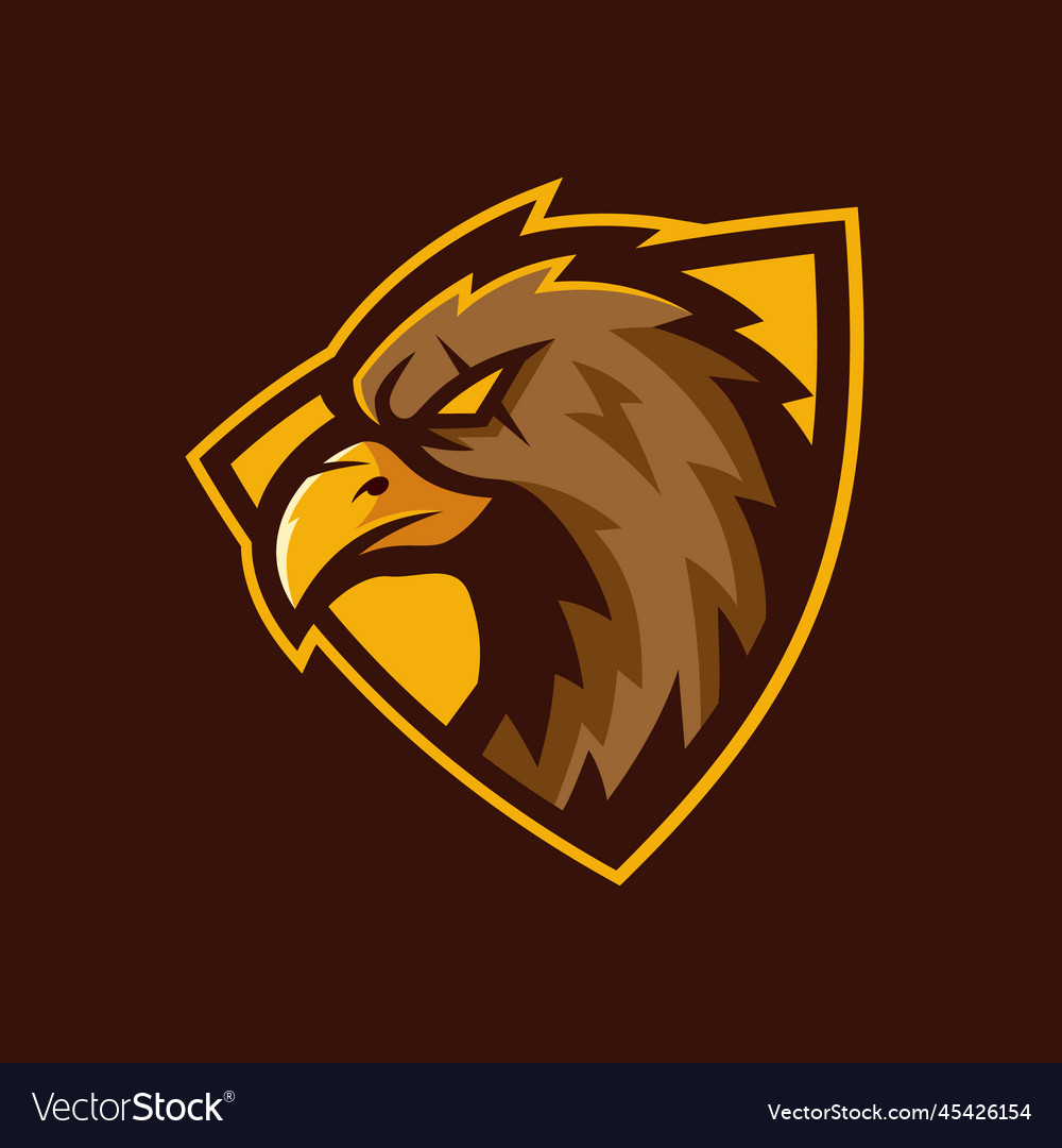 Hawk head sport logo design Royalty Free Vector Image