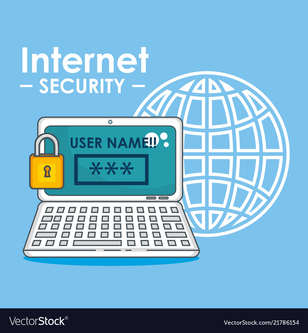 Laptop computer with data center icons vector image Laptop computer with data center icons