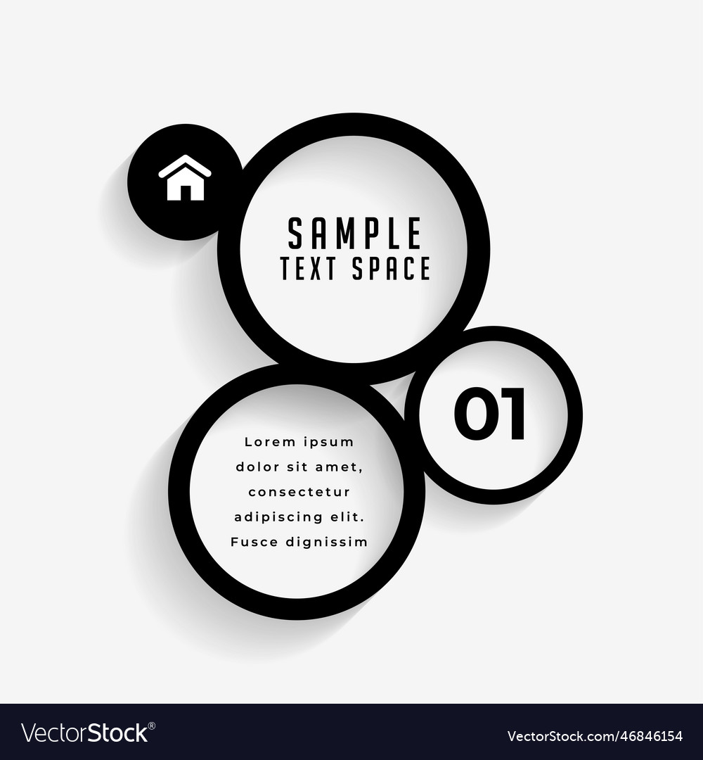 Modern infographic timeline with text message