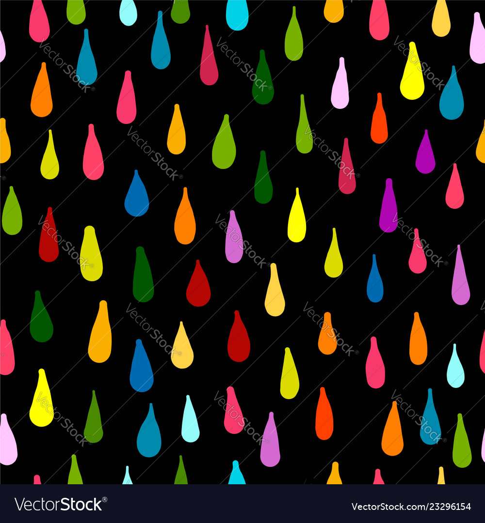Rain seamless pattern for your design vector image Rain seamless pattern for your design