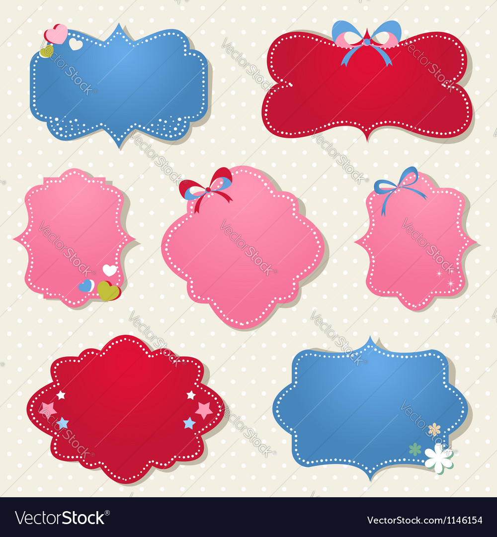 retro romantic love stickers and tags royalty free vector