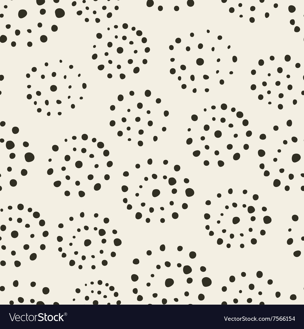 Retro style seamless pattern with circles made