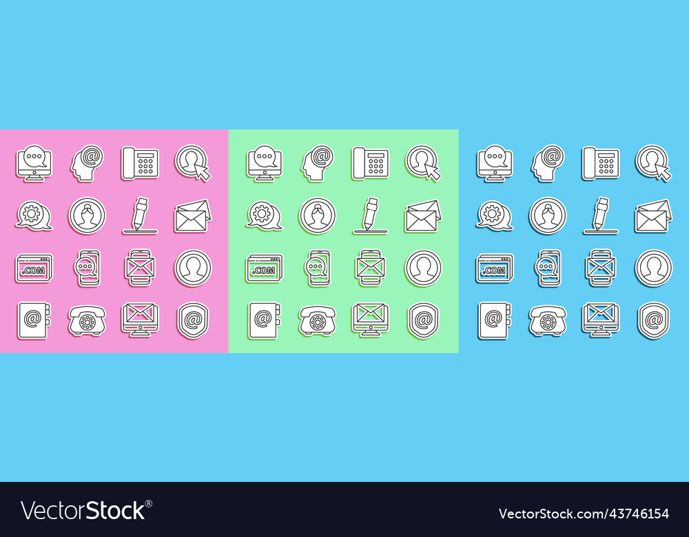 Set line shield with mail and e-mail create
