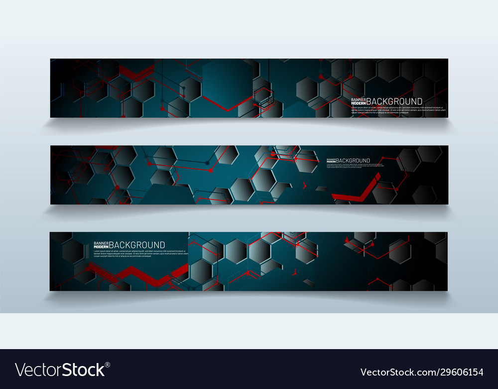 Set rectangular banner background modern abstract