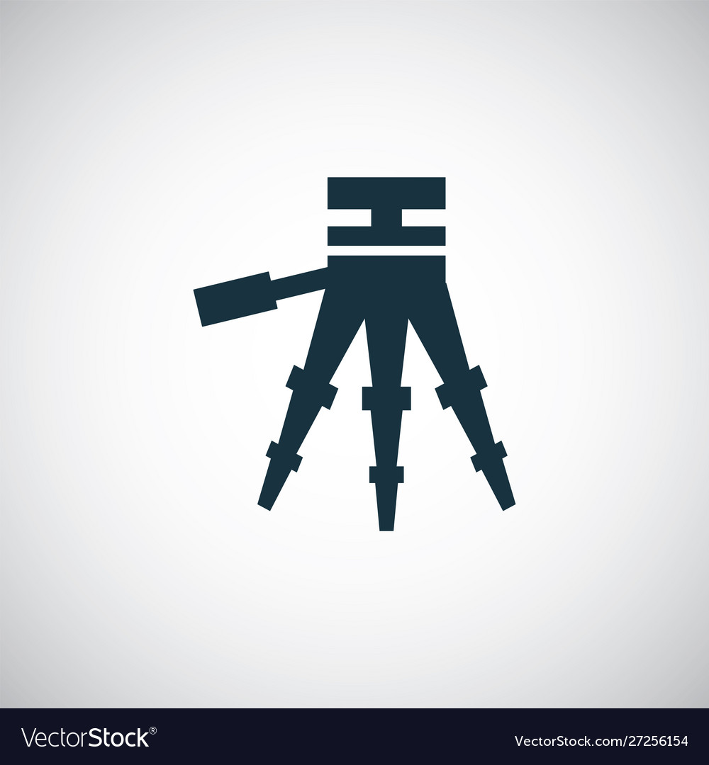 Tripod icon for web and ui on white background