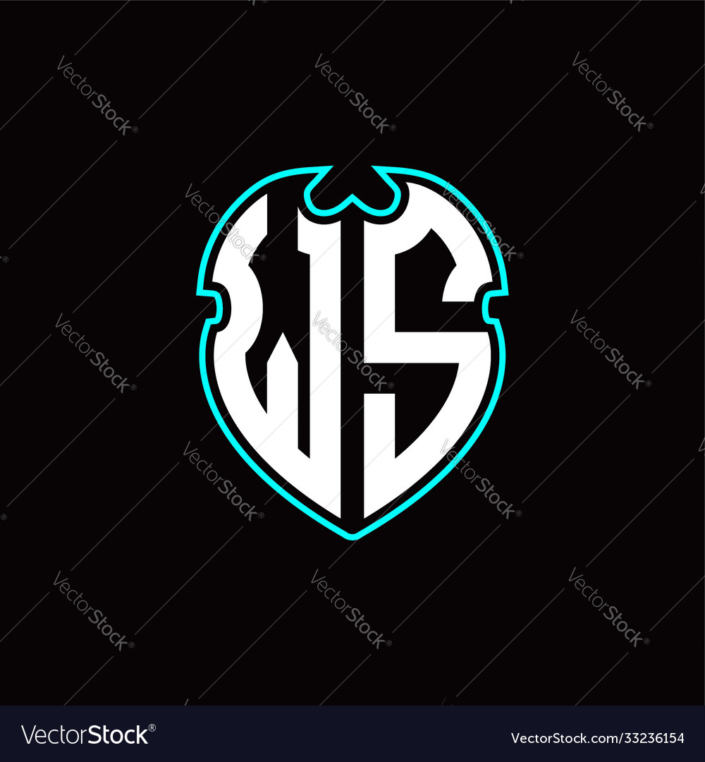 W s initial logo design with a shield shape Vector Image W s initial logo design with a shield shape