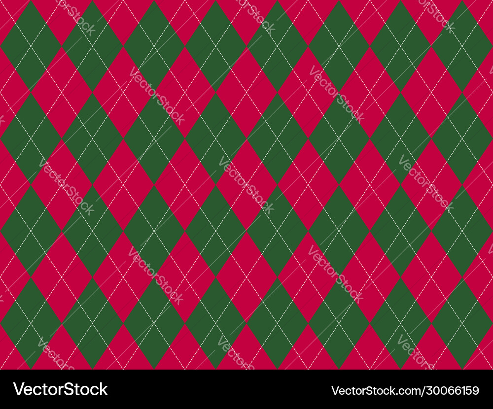Argyle pattern seamless fabric texture background Vector Image