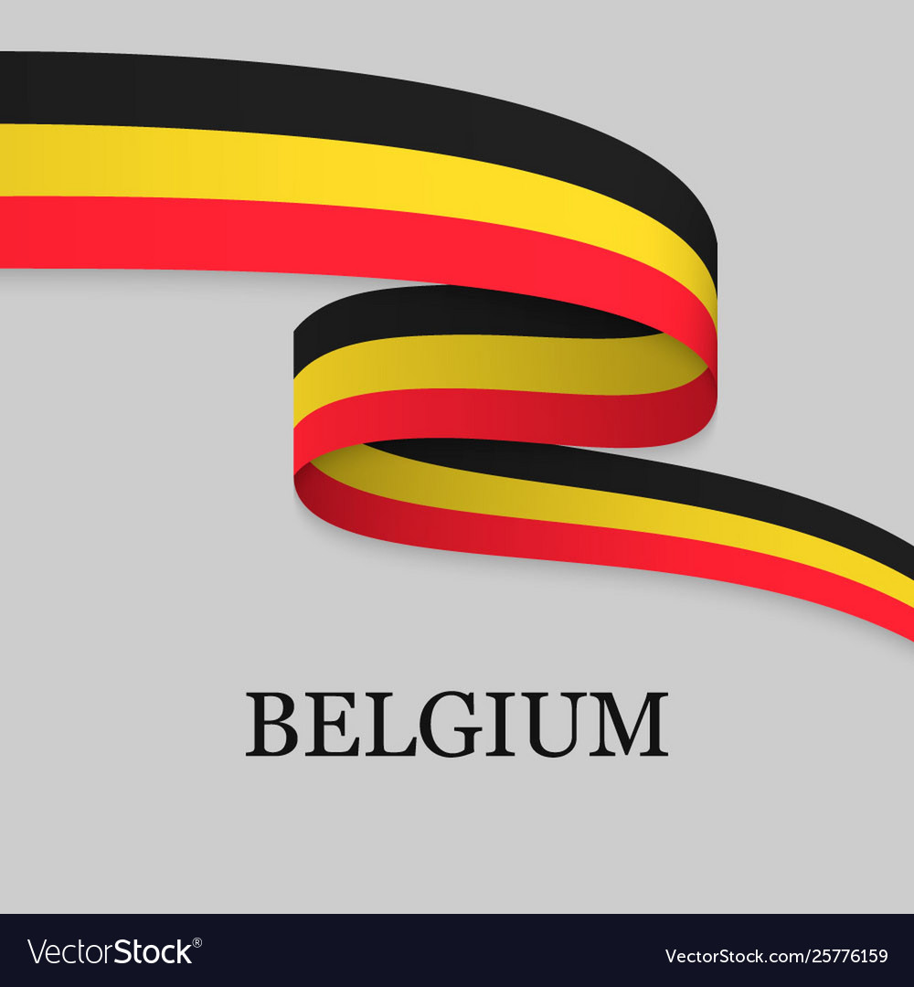 Belgische Flagge Ribbon Banner
