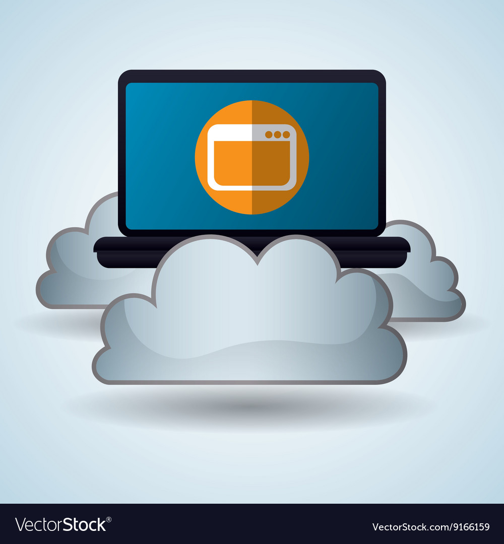 Cloud computing design trip icon flat