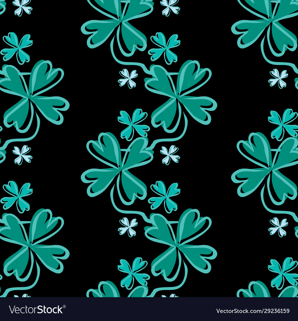 Clover seamless pattern vector image Clover seamless pattern