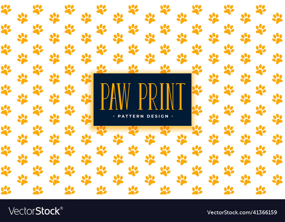 Cute kitten paw print pattern background