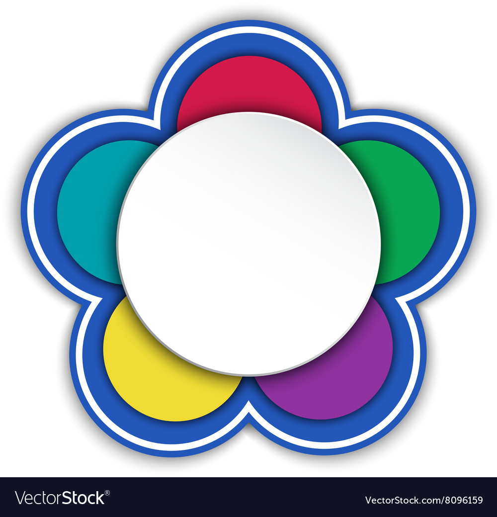 Frame in the shape of a flower sticker