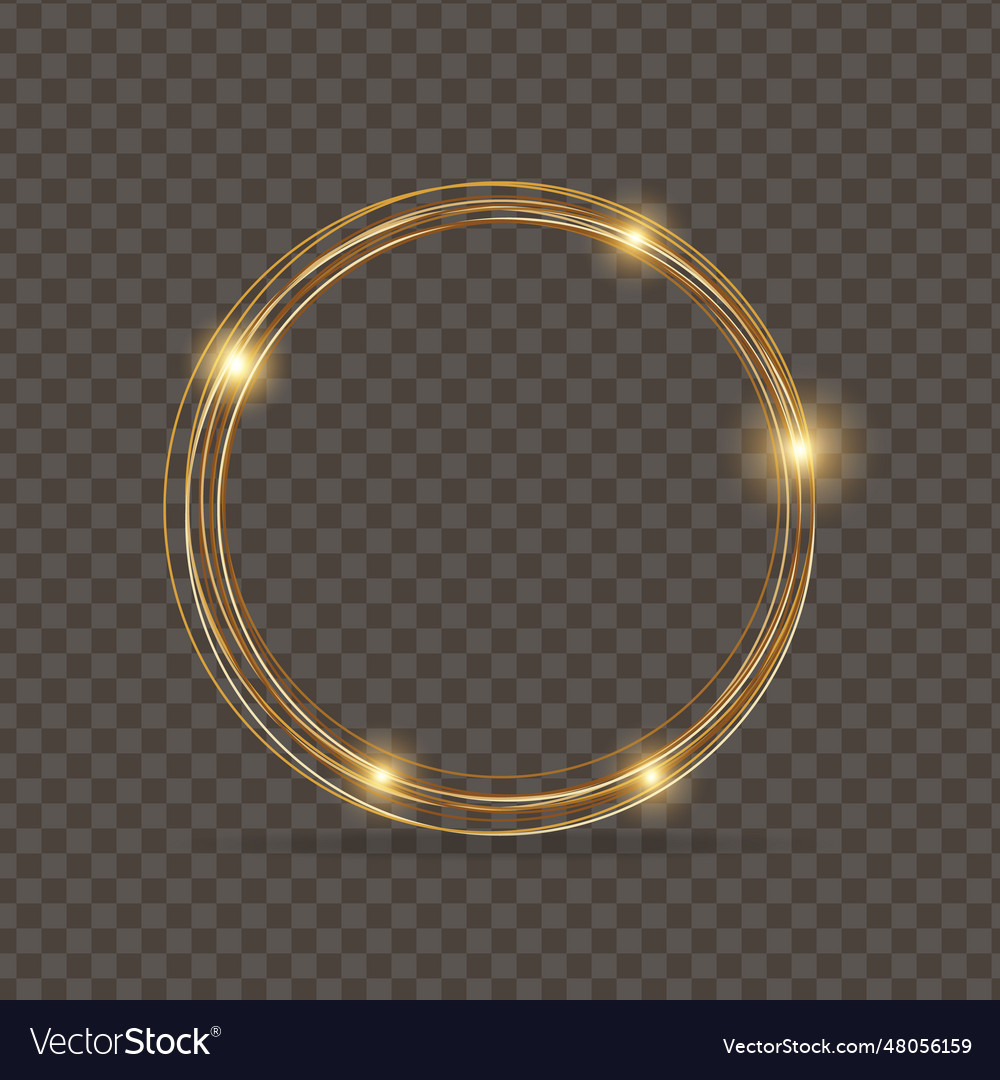 Gold sparkling glitter circle