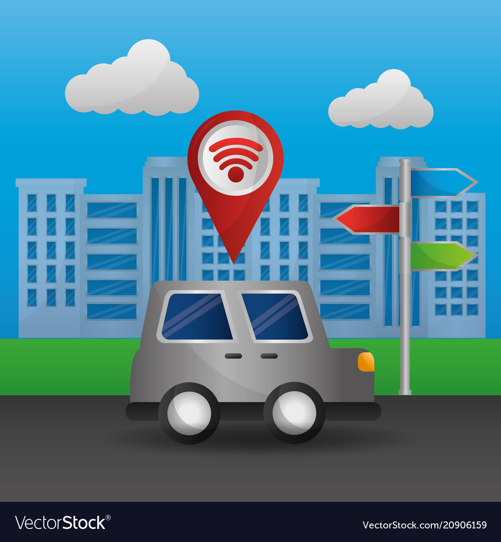 Gps navigation application vector image Gps navigation application