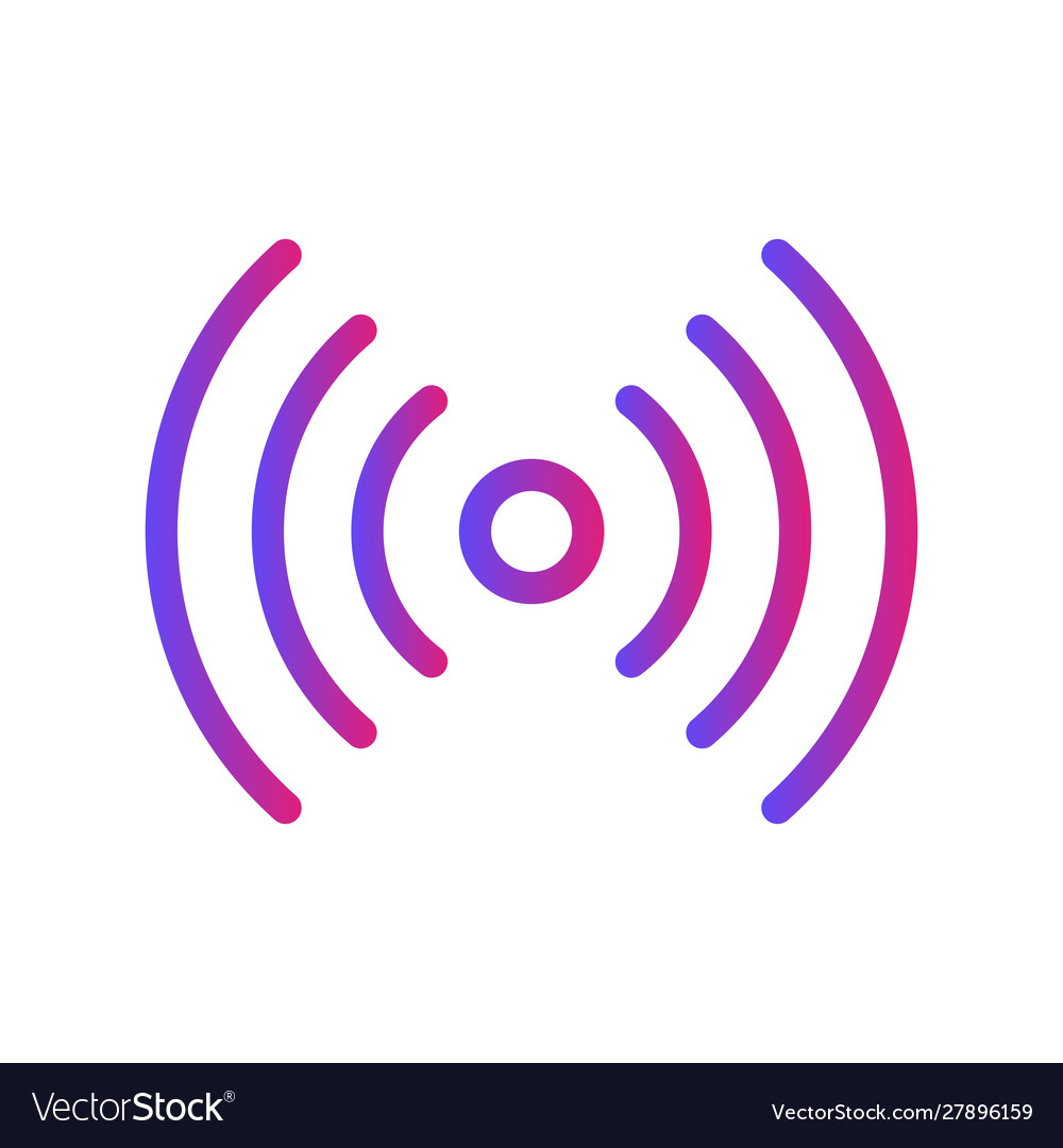 Gradient airdrop signal icon with white background