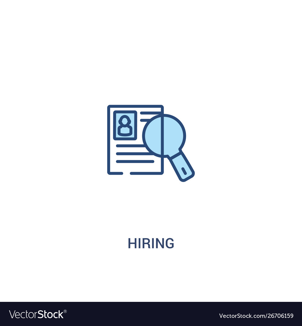 Hiring concept 2 colored icon simple line element vector image Hiring concept 2 colored icon simple line element