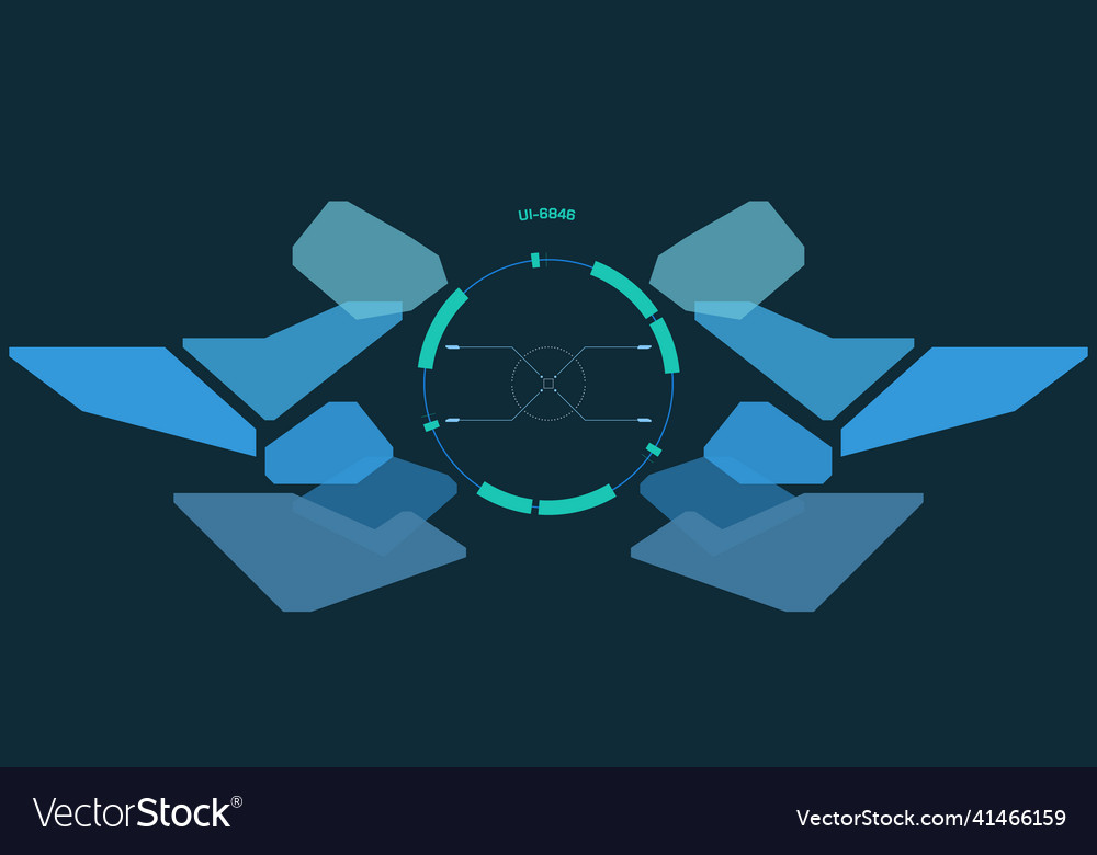 Hud futuristic digital element interface screen Vector Image Hud futuristic digital element interface screen