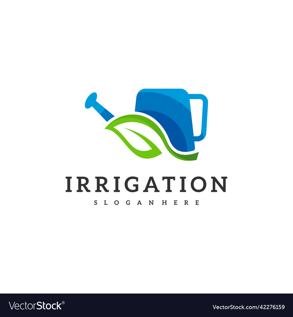 Irrigation logo design icon symbol template Vector Image