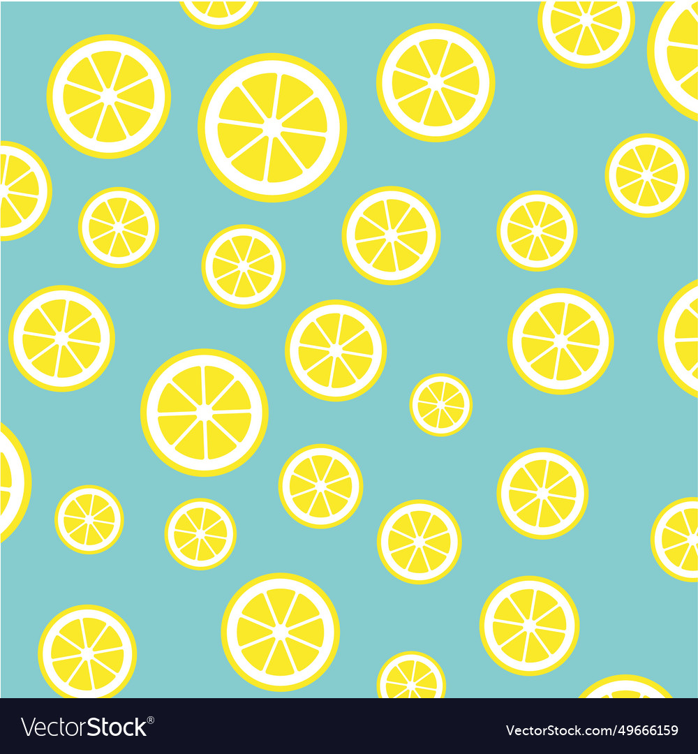 Lemon slices pattern citrus background