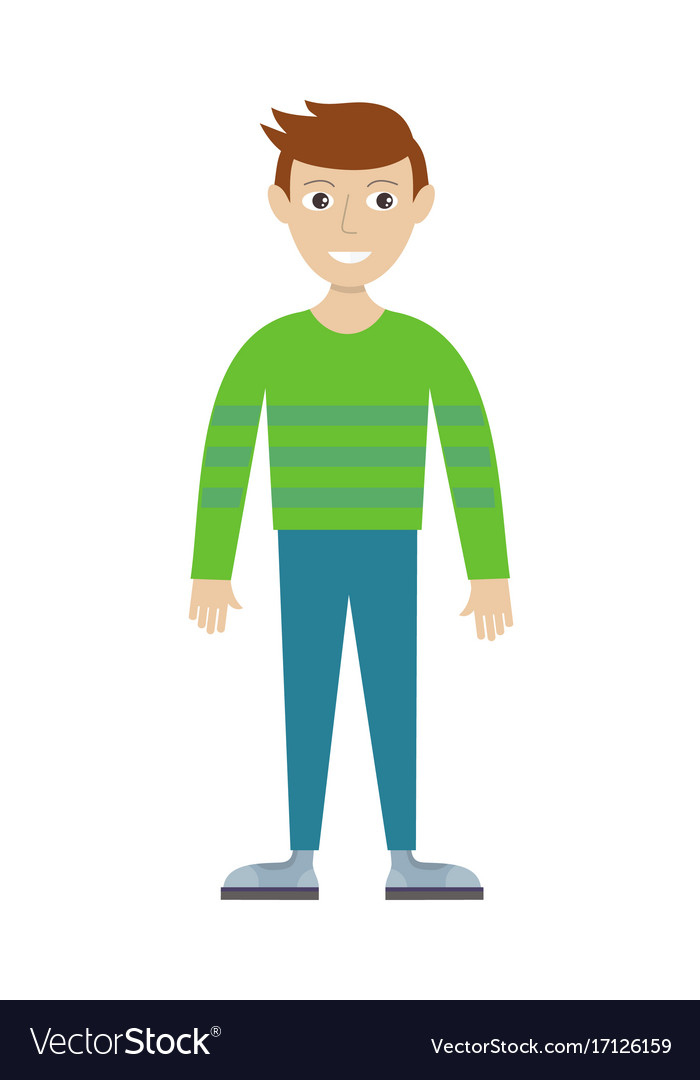 Man character in flat style