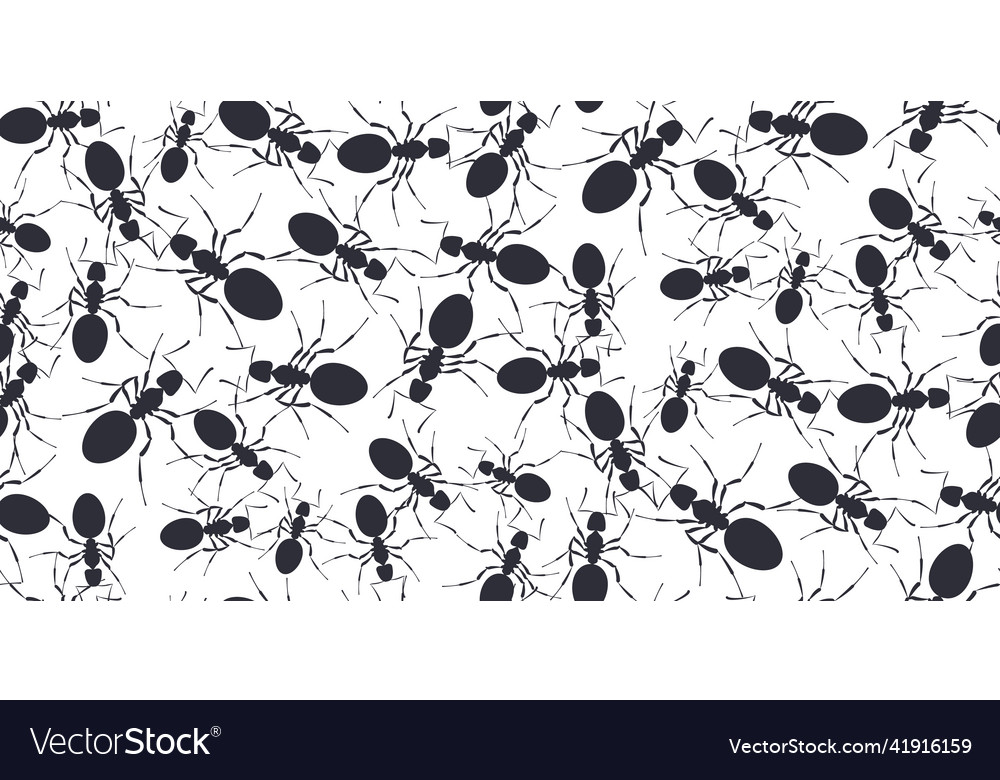 Many ants seamless pattern vector image Many ants seamless pattern