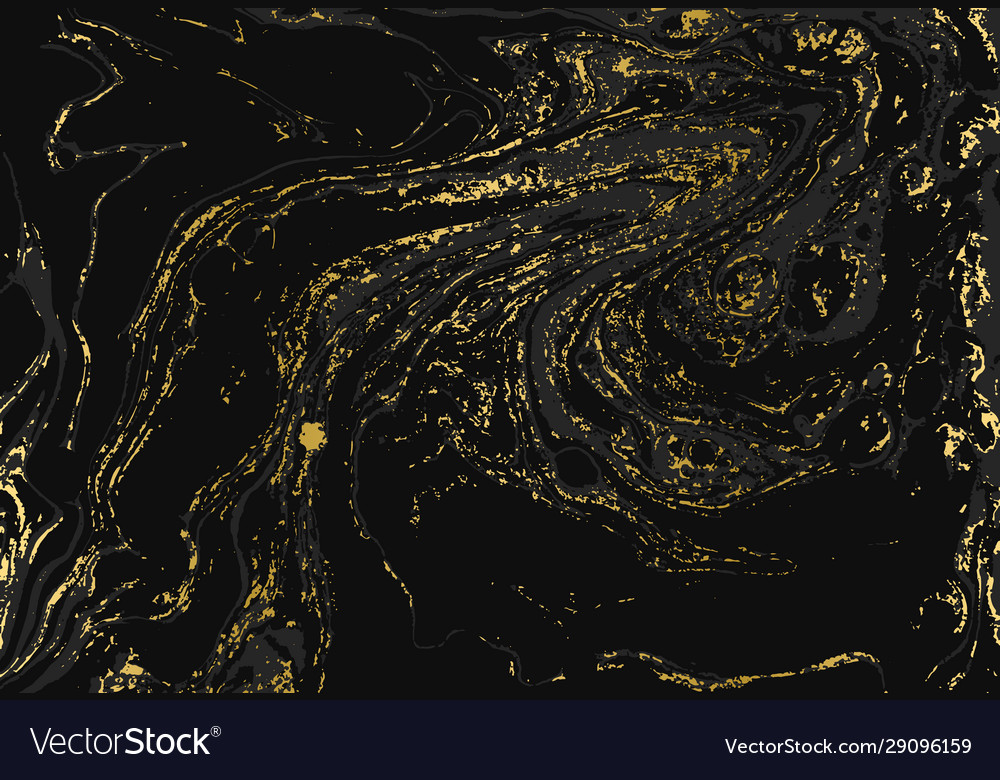 Minimalistic gold and black marble pattern agate