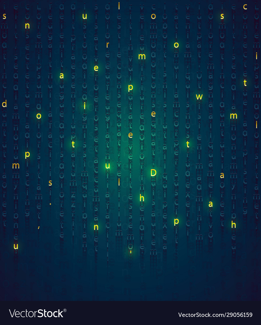 Mysterious message in form luminous letters