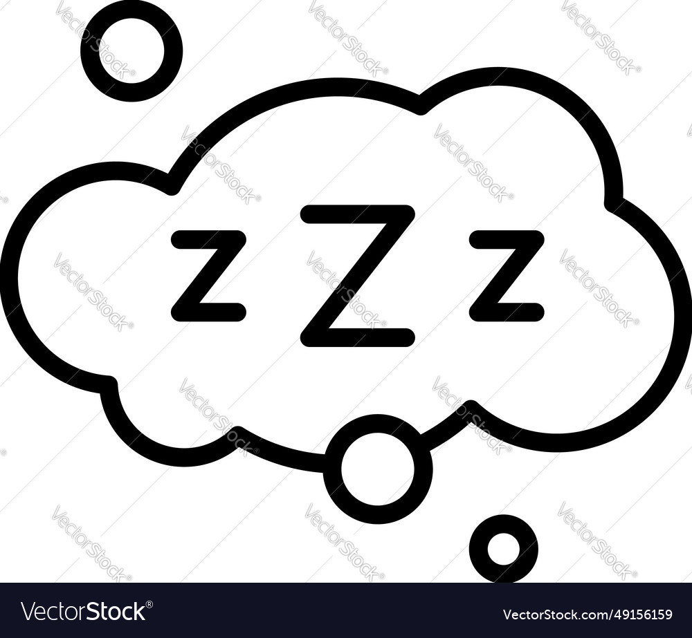 Night sleep icon outline insomnia problem Vector Image