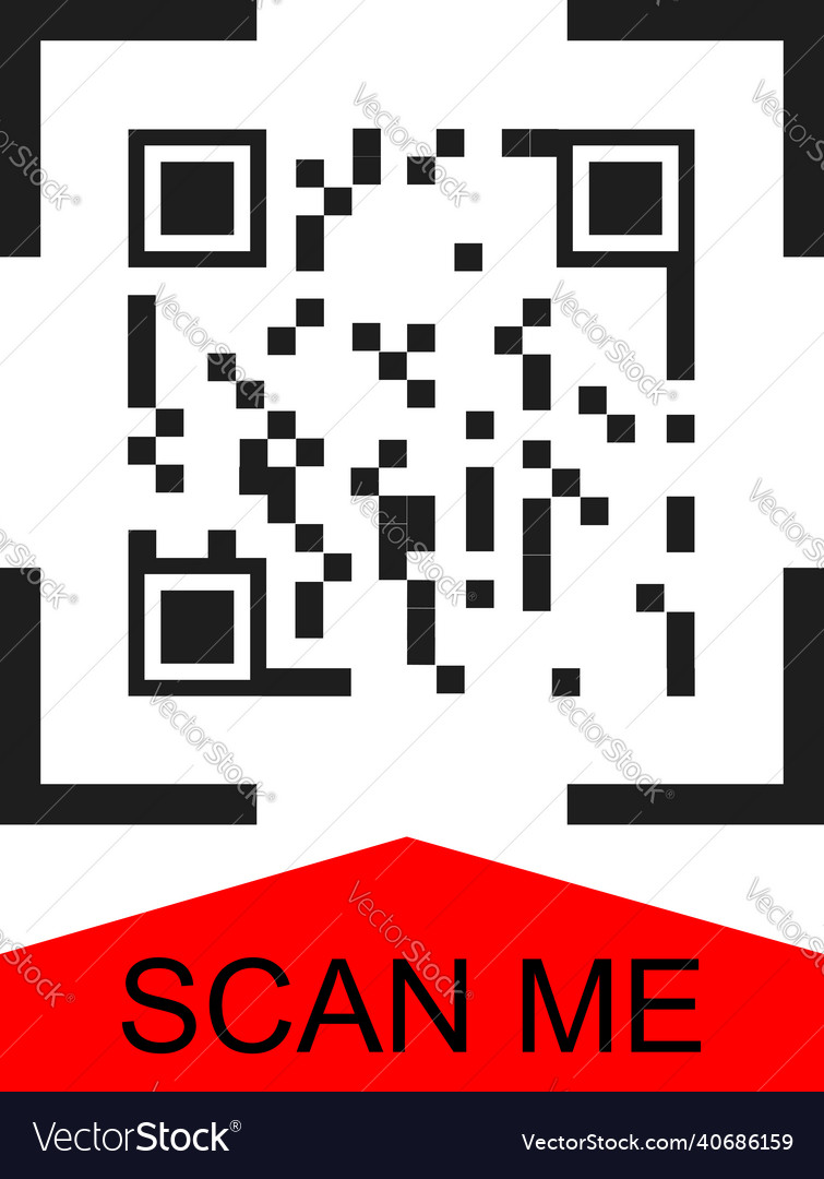 Qr code for scanning a smartphone image vector image Qr code for scanning a smartphone image